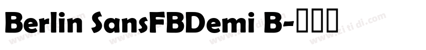Berlin SansFBDemi B字体转换